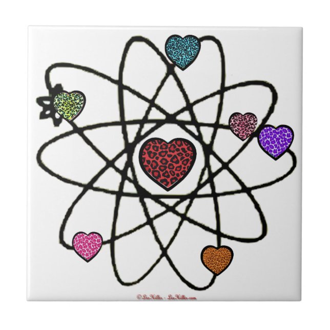 Carreau Atomic Saint-Valentin Cœurs Imprimés Léopard (Devant)