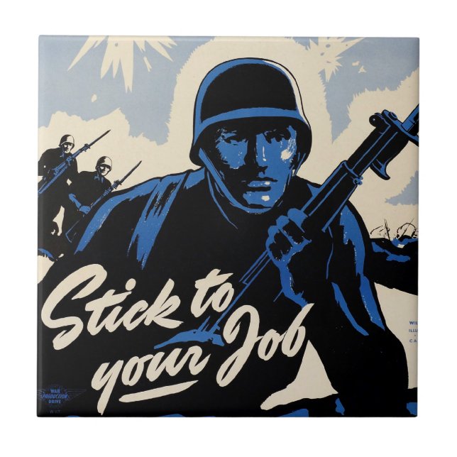 Carreau Attaque à la tête de la plage sur le champ de bata (Devant)