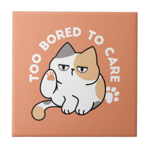 Carreau Attitude de Chat Paresseux – Trop Ennuyé pour S'en