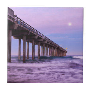 Carreau Aube violette sur la jetée, Californie