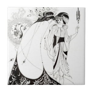 Carreau Aubrey Beardsley La Tuile De Chemise De Peacock