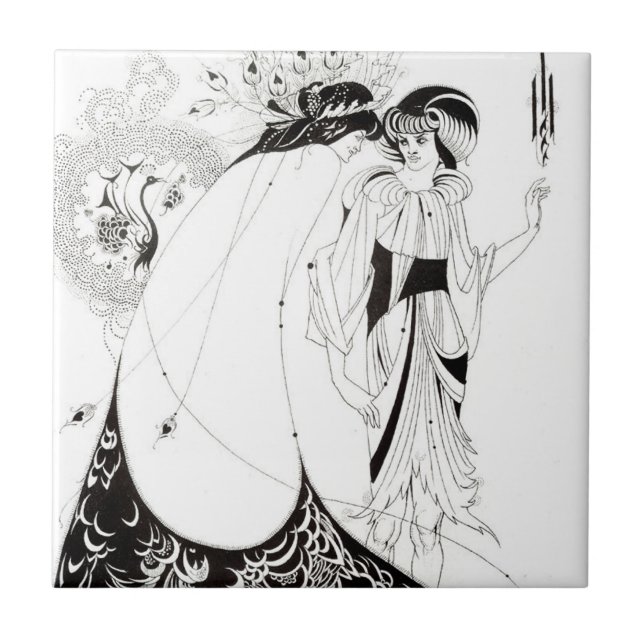 Carreau Aubrey Beardsley La Tuile De Chemise De Peacock (Devant)