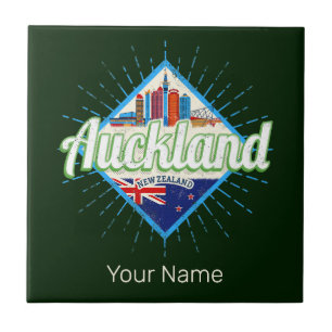 Carreau Auckland Nouvelle-Zélande skyline rétro vintage