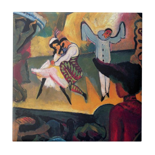 Carreau Auguste Macke - Danseuses russes de ballet sur scè (Devant)