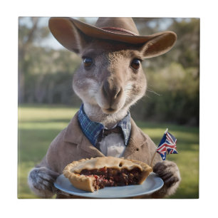 Carreau Aussie Kangaroos Aimez Les Pies De Viande Australi