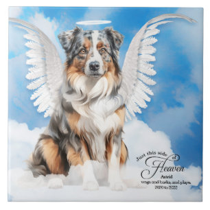 Carreau Australian Shepherd Dog Personnalisé Pet Memorial
