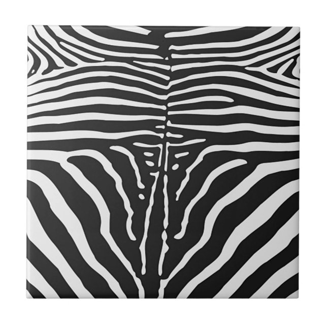 Carreau Authentic Zebra Skin Print - noir blanc strié (Devant)