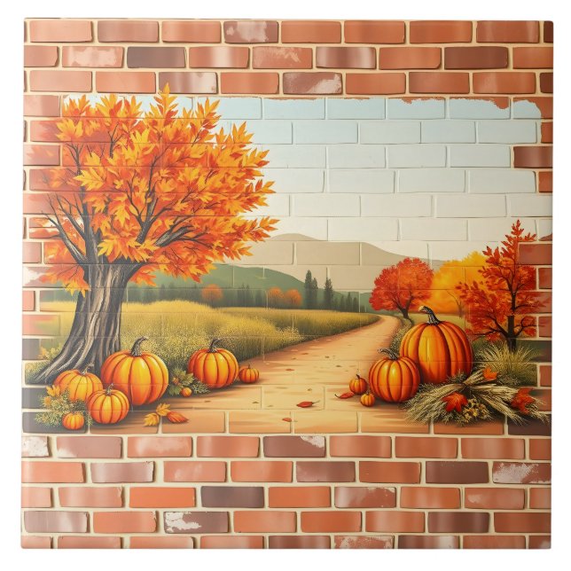 Carreau Automne Beau Bon thanksgiving moderne (Devant)