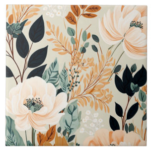 Carreau Automne Botanique Sans Mer Motif Floral