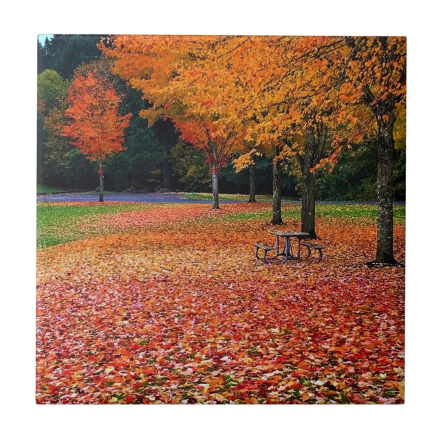 Carreau Automne dans le parc (Devant)
