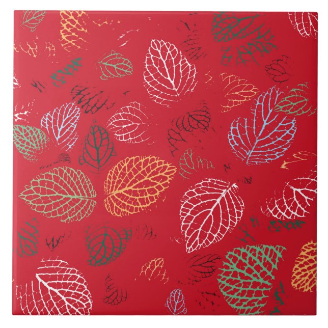 Carreau Automne, Motif Feuille (Devant)