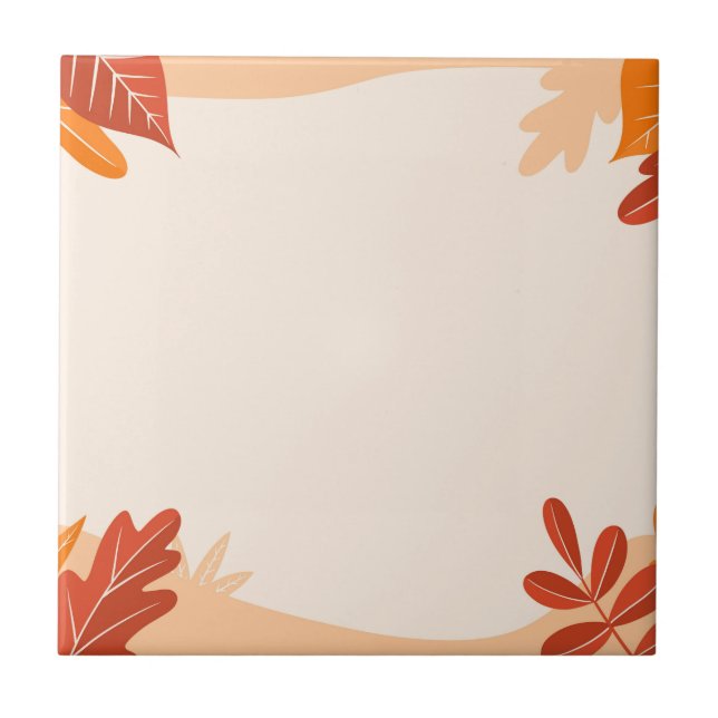 Carreau Automne Thanksgiving Harvest Feuilles Chute (Devant)