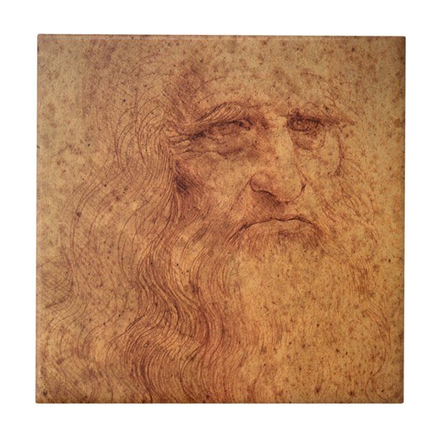 Carreau Autoportrait de Léonard de Vinci, Art Renaissance (Devant)
