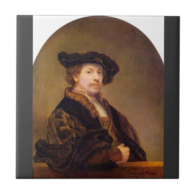 Carreau Autoportrait par Rembrandt Harmenszoon van Rijn (Devant)