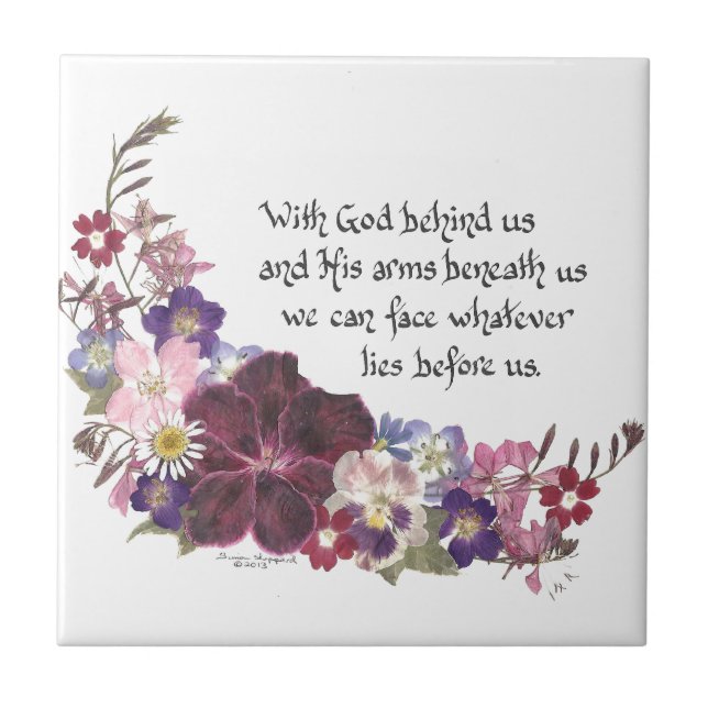 Carreau Avec Dieu derrière nous… (Devant)