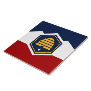 Carreau avec le drapeau de l'État de l'Utah, États