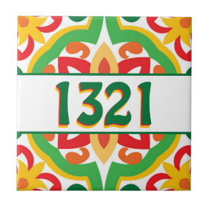 Carreau Avec le numéro de maison Azulejos, motif décoratif
