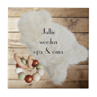 Carreau avec le texte "Vous devenez grand-père et 