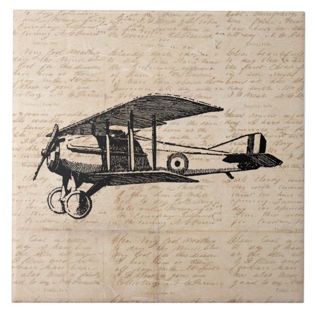 Carreau Avion classique, vieux livre de script d'art de l' (Devant)