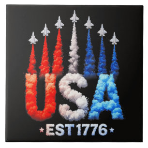 Carreau Avions de chasse du 4 juillet Usa Patriotique