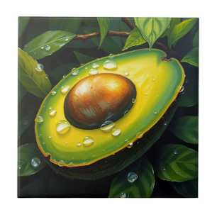 Carreau Avocado bio à l'huile de pluie avec Dewdrops