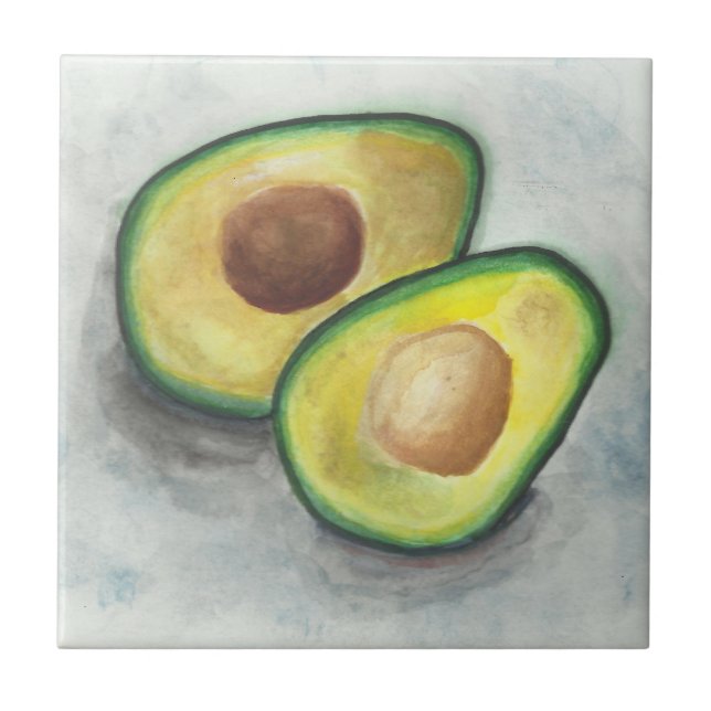 Carreau Avocado en aquarelle (Devant)