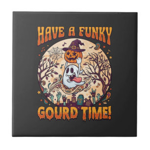 Carreau Avoir un moment de citrouille funky Halloween Fant