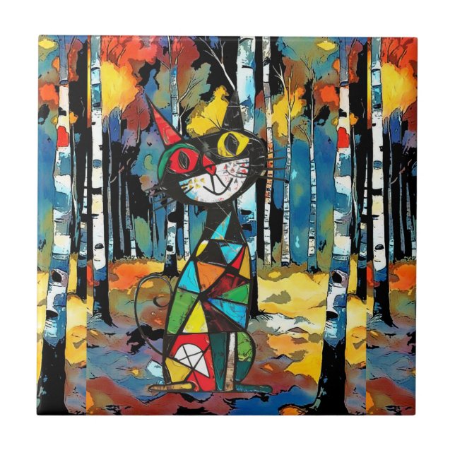 Carreau Avoir Une Journée Abstraite Kinda (Devant)