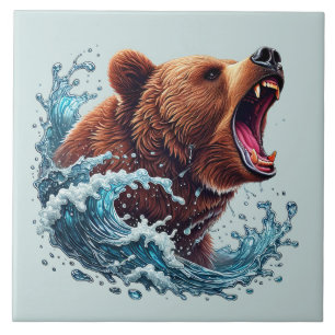 Carreau Awesome ours brun cabine amoureux