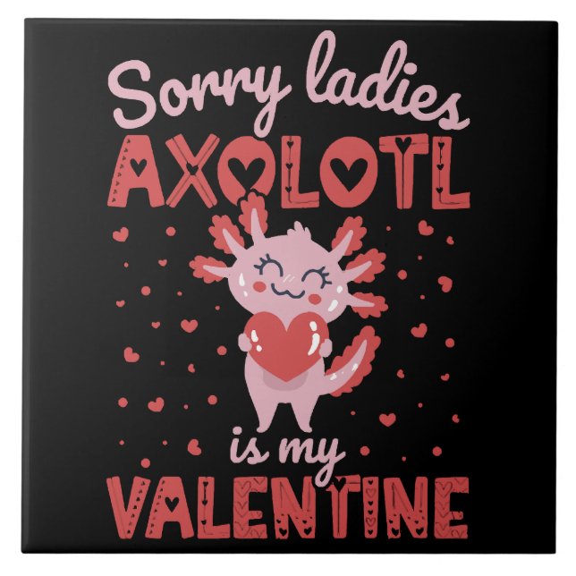 Carreau Axolotl est mon valentin (Devant)