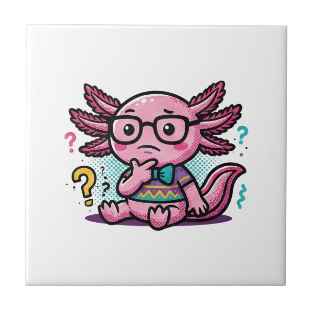 Carreau Axolotl nerd mignon Je Axolotl Questions Points d' (Devant)