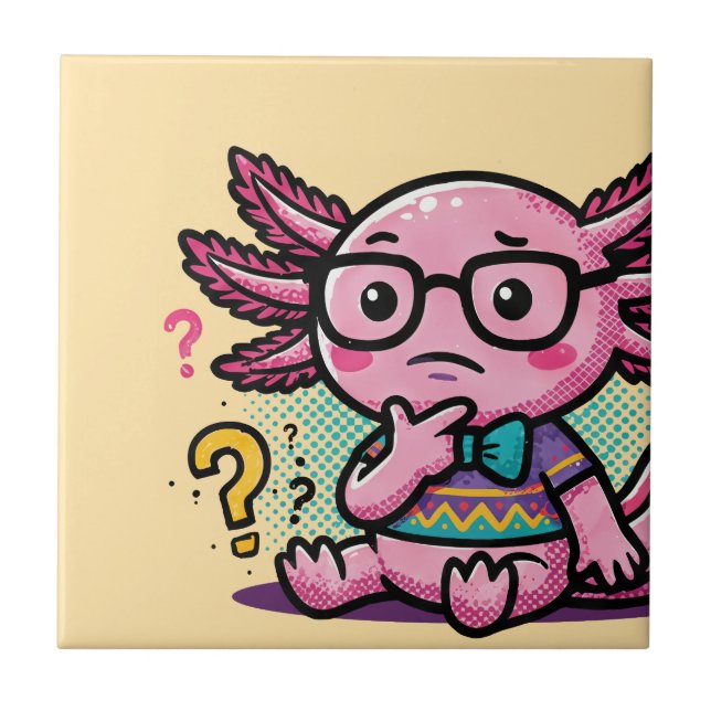 Carreau Axolotl nerd mignon Je Axolotl Questions Points d' (Devant)