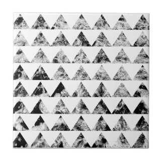 Carreau Aztec Print Noir Blanc Blanc