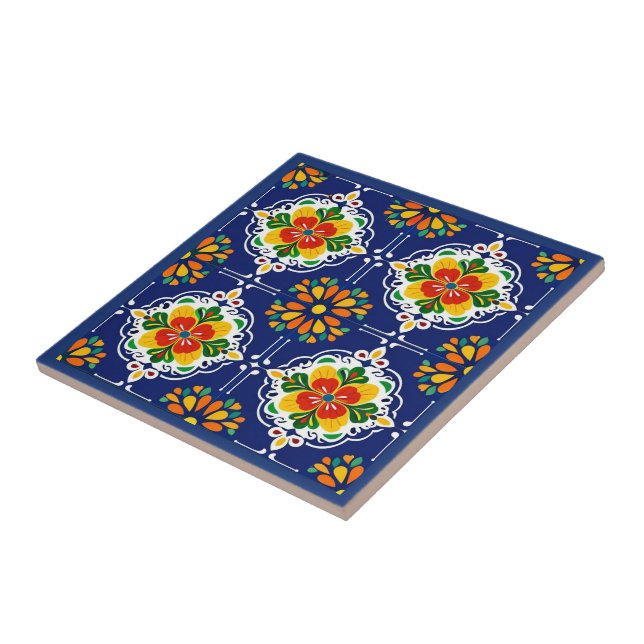 Carreau Azul Flor Mosaïque (Côté)