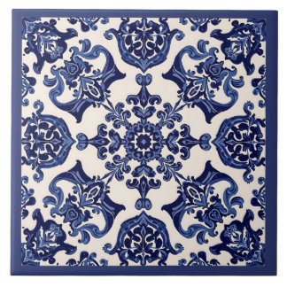 Carreau Azulejo Bleu Bleu Méditerranéen