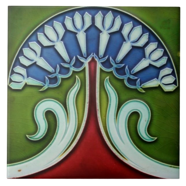 Carreau Azulejo Carrelage Art nouveau cheminée décorative (Devant)