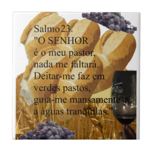 Carreau Azulejo de céramique   Psaume 23