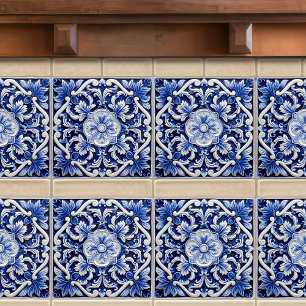 Carreau Azulejo Lisbon Motif Décor Céramique Talavera
