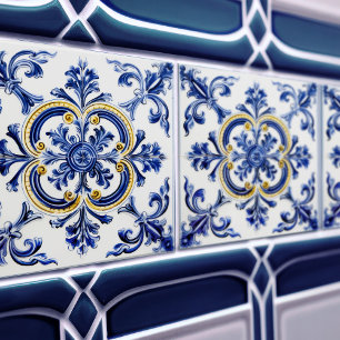 Carreau Azulejo Lisbon Motif Décor Céramique Talavera