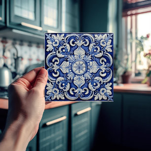 Carreau Azulejo Lisbon Motif Décor Céramique Talavera