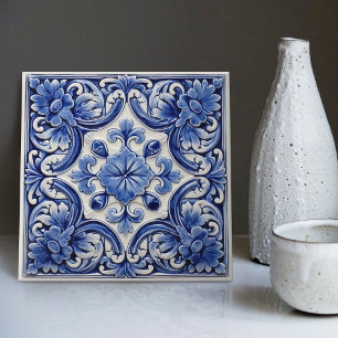 Carreau Azulejo Lisbon Motif Décor Céramique Talavera