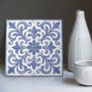 Carreau Azulejo Lisbon Motif Décor Céramique Talavera
