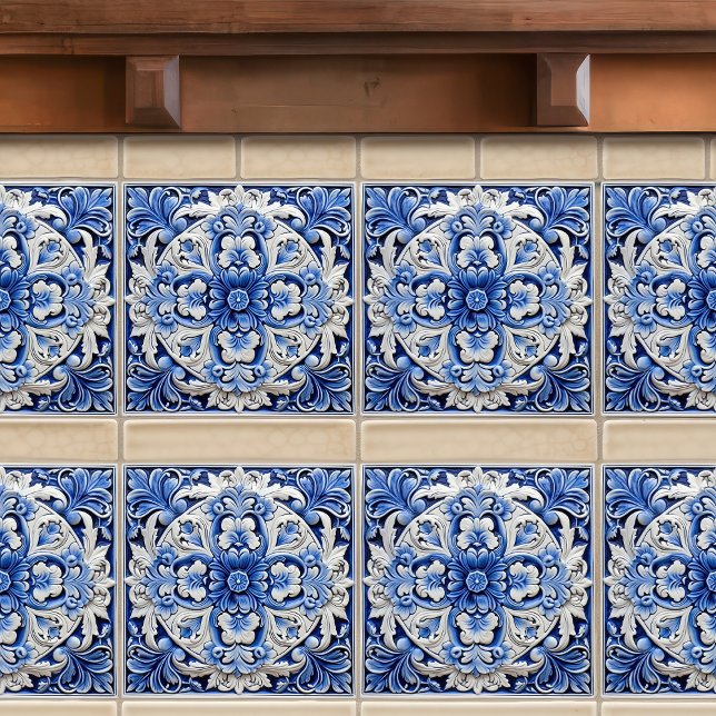 Carreau Azulejo Lisbonne motif Talavera Design céramique (Créateur téléchargé)