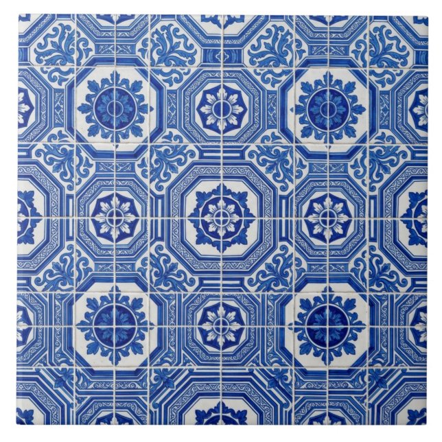 Carreau Azulejo portugais traditionnel (Devant)