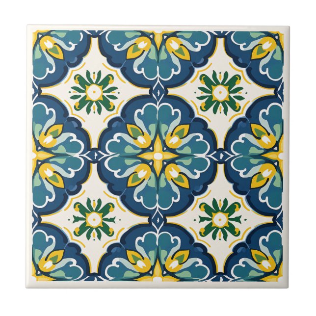 Carreau azulejos espagnol en céramique (Devant)