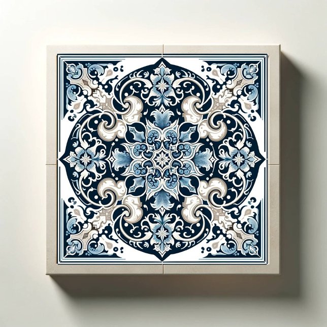 Carreau Azure Lotus Majesty (Créateur téléchargé)