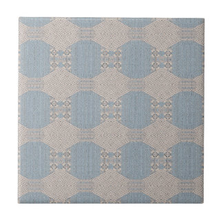 Carreau Azurévia Lace – Bleu Poudre et Géométrique Ivoire