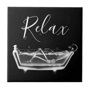 Carreau B&W X-Ray Squelette en Carrelage en céramique Bath