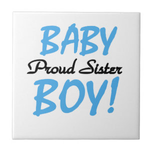 Carreau Baby Boy Fier Soeur Cadeaux