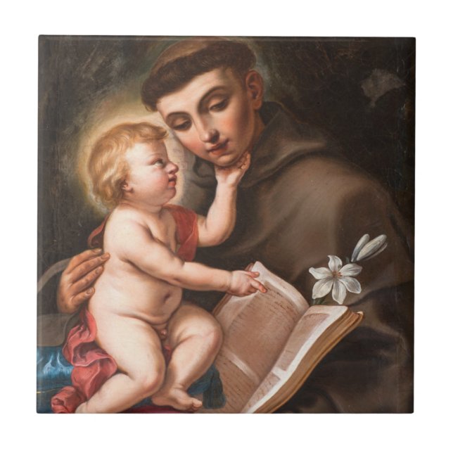 Carreau Baby Jesus With St. Anthony Of Padua (Devant)